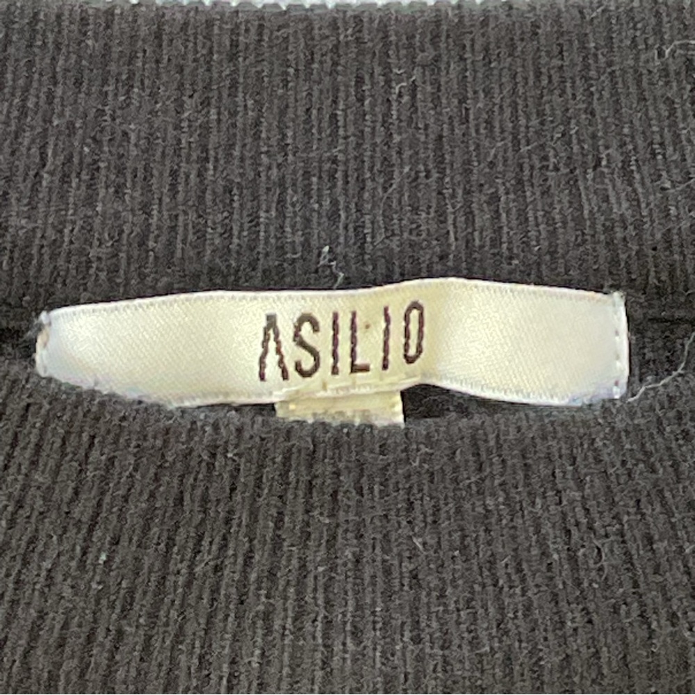 Asilio Material Girl Top Tiered Sleeve Sweater Black - Picture 5 of 6